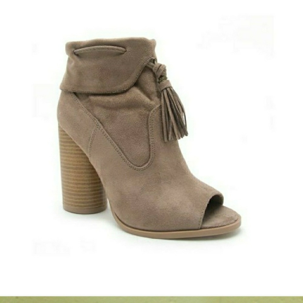 Open Toe Bootie with Tassel